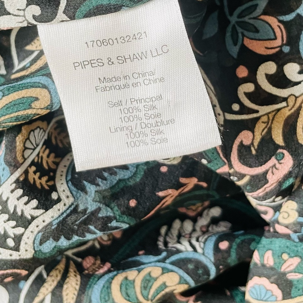 Veronica Beard SIZE 8 Mariposa 100% silk midi dress in blue paisley print - Picture 7 of 8